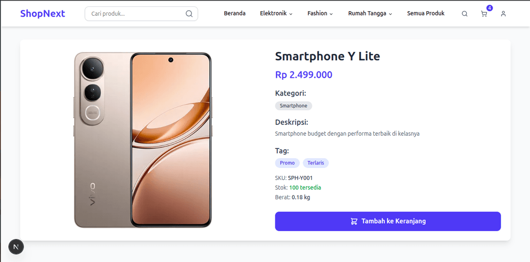 ShopNext - Product Page